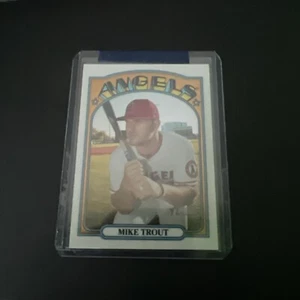 D468 Mike Trout 2021 Topps Heritage Chrome 158/999 #169 Angels Rare SP - Bild 1 von 3