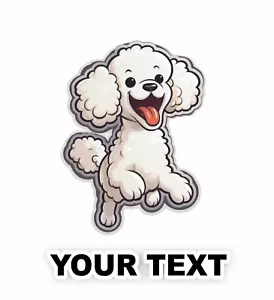 Set of 2 Poodle Decal Stickers with Free Custom Text - Bild 1 von 5