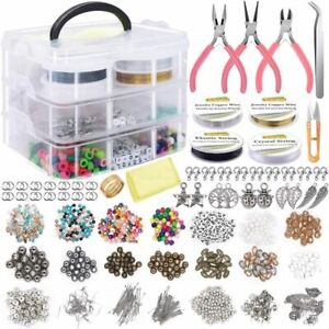 Jewelry Making Supplies Kit Tools Beads Wire for Bracelet Pearl Spacer Beads Diy