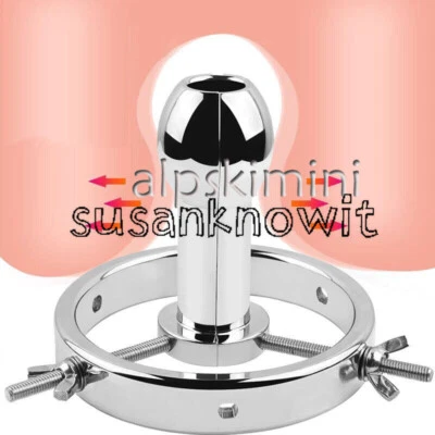 Large Size Metal Spreader Dilator Plug Speculum Chastity Device Couples Flirt - Bild 1 von 4