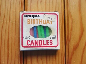 29 Vtg Birthday Candles - Unique Industries Phila Pa Drip&Smokeless w/ Price Tag - Picture 1 of 6