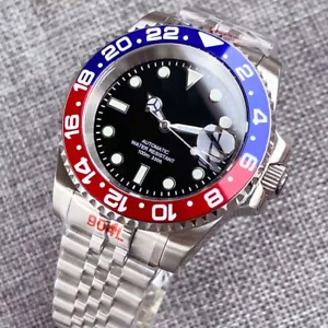 40mm Tandorio Black Dial Sapphire Glass Jubilee Strap NH35A Automatic Mens Watch - Picture 1 of 6