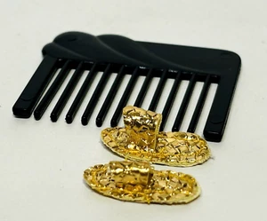 Ghanian Dolls of the World Collector Edition Barbie Hair Comb and Gold Shoes - Picture 1 of 5