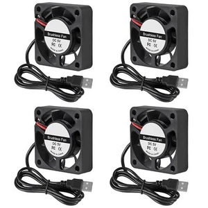 4 Pack USB Brushless Cooling Fan 40mm Fan High Performance DC 5V Cooling Fan Spe - Picture 1 of 8