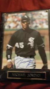Michael Jordan White Sox Autographed Mounted Photo - Picture 1 of 12