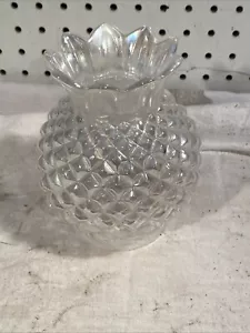 Fenton Kerzenhalter Lampenschirm Ananas Kristall Karneval irisierend - Bild 1 von 7
