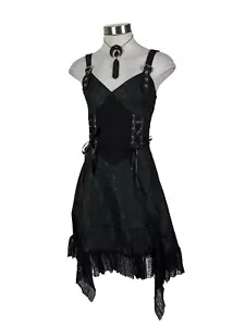 VOODOO VIXEN GOTHIC VIKTORIANISCH VINTAGE RETRO STEAMPUNK BROKAT KLEID DRA8105 - Bild 1 von 9