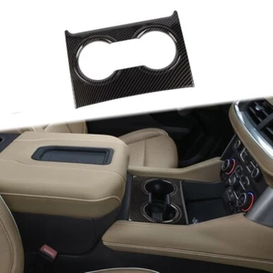 Carbon Fiber Cup Holder Panel Cover Trim For Suburban 20+ Tahoe 21+ Accessories - Imagen 1 de 10