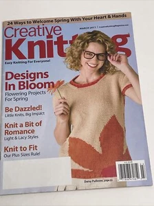 Creative Knitting Magazine March 2011 Sweater Socks Blanket Knit Patterns - Picture 1 of 6
