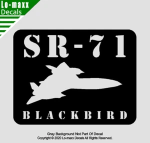 Lockheed SR-71 Blackbird Mach 3+ Spy Aircraft High Quality Die Cut Vinyl Decal - Picture 1 of 20