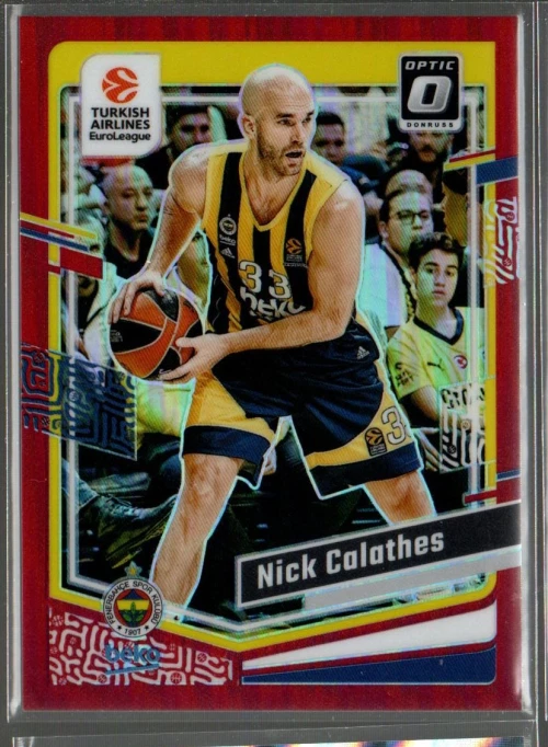 2023-24 Donruss Optic Turkish Airlines EuroLeague Red #74 Nick Calathes /99 - Image 1 of 1
