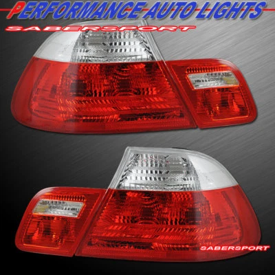 Luces traseras rojas transparentes + luz de maletero 4 piezas para BMW E46 2000-2003 serie 3 cupé de 2 puertas Foto 1 de 2