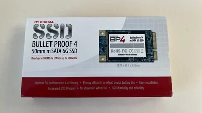 256GB MyDigitalSSD Bullet Proof 4 (BP4) SATA III 6Gbps 50mm Full Size mSATA SSD - Image 1 of 2