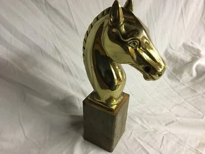 SOLID BRASS HORSE HEAD - Picture 1 of 3