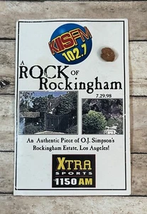 De colección KIISFM Los Angeles OJ Simpson Estate Rock Of Rockingham Promo 1998 Nuevo de Lote Antiguo - Imagen 1 de 4