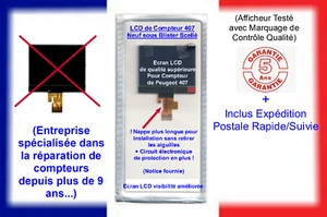 Afficheur LCD neuf pour réparation de compteur de Peugeot 407(+Notice exclusive) - Bild 1 von 1