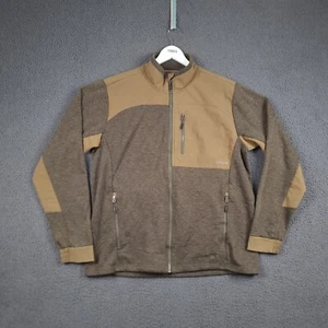 ORVIS Jacket Mens L Large Green Knit Fleece Sweater Hybrid Wool Blend Full Zip - Picture 1 of 13