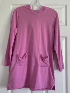 Coolibar Catalina Beach Cover Up Dress Girls XL Youth Pink Long Sleeve Hoodie - Picture 1 of 9