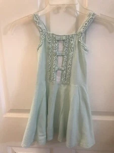 Girl’s Green & White Striped Preowned Dress Size 5t Jillian’s Closet Brand - Picture 1 of 3