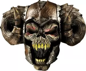 Demon Warrior Mask Skull Skeleton Fancy Dress Halloween Adult Costume Accessory - Picture 1 of 1