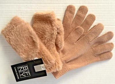 BFNY 2 Pack Gloves Light Brown Women's Gloves and Mittens One Size Acrylic Blend - Image 1 of 4