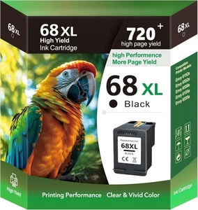 68 Black Ink Cartridge 68e Ink Replacement for 68 Series, Compatible hp 68XL - Picture 1 of 7