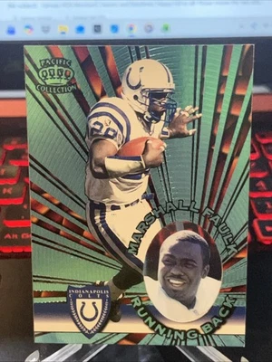 1996 Pacific Invincible Platinum Blue #I-64 Marshall Faulk HOF colts - Image 1 of 2