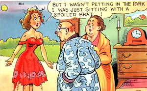 Comic - Girl explaining why she is home late - 1950s - Picture 1 of 2