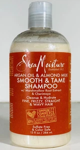 Shea Moisture Argan Oil & Almond Milk Smooth & Tame Shampoo 13 oz Color Safe - Picture 1 of 2