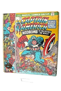Vintage 1975 Marvel Captain America 3 ring binder 193 - Imagen 1 de 6
