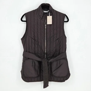 Peter Millar Medium Scout Damen-Steppweste mit Gürtel Pfefferkornbraun UVP 245 $ - Bild 1 von 5