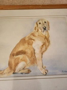 Framed Dog Picture - Picture 1 of 4