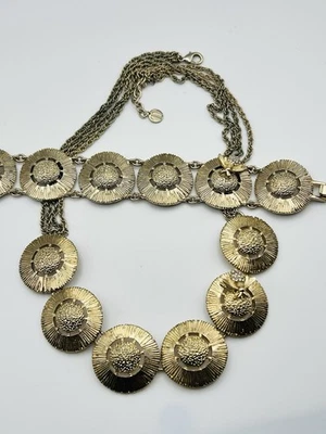 Conjunto de collar y pulsera de eslabones Talbots tono dorado llamativo abejorro miel Foto 1 de 4