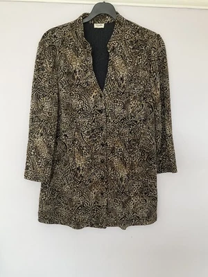 Viyella Women's Dark Brown Longline  Tunic Top Size UK M - Image 1 of 4