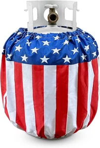 USA Flagge Propan Tank Abdeckung 20 lb | Patriotisch Wetterfest Gas Multi  - Bild 1 von 2