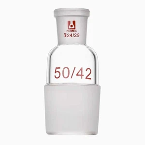 Glass Reducing Adapter from 50# 50/42 To 24# 24/29 Lab Chemistry Glassware - Picture 1 of 1