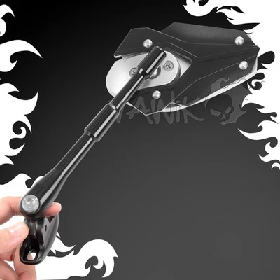 VAWiK Carenado Espejos Negro Plata VIPER Negro Base Ajustable para Bicicleta Deportiva ε Foto 1 de 4