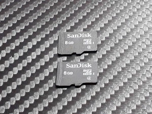 X2 SanDisk 8GB Micro SD Card Memory Job Lot - For Samsung Galaxy S7 S8 S9 Phone - Picture 1 of 2