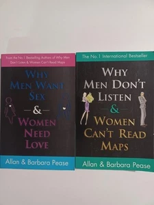 2 x Allan & Barbara Pease Why Men Don't Listen & Women Cant Read Maps Paperback - Picture 1 of 7
