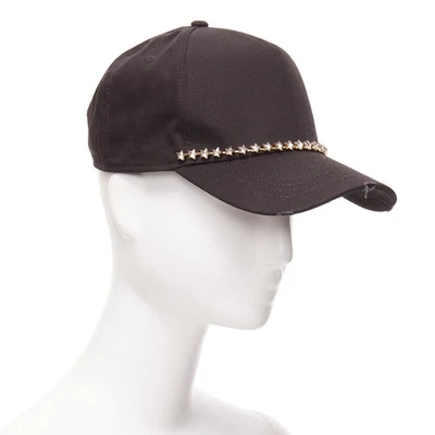 DSQUARED2 Negro Algodón Transparente Estrella Cristales Dean Dan Caten Gorra Foto 1 de 4