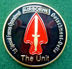 MEDALLA/MONEDA DELTA DESTACAMENTO AEROTRANSPORTADO OPERACIONAL ESPECIAL DEL EJÉRCITO DE ESTADOS UNIDOS 1ª SF. - Imagen 1 de 3
