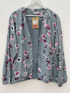 NEU Cotton Traders Größe 16 UK leichte geblümte Bomberjacke Duck Egg - Bild 1 von 5