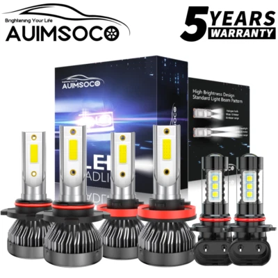 For Lexus ES350 Base Sedan 4-Door 3.5L 2010-2012 LED Headlight Fog Light Bulbs - Image 1 of 4