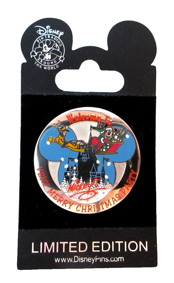 WDW MICKEYS MUY FELIZ FIESTA DE NAVIDAD 2001 (3) PIN MICKEY Y PLUTO LE 5000 #8722 Foto 1 de 2