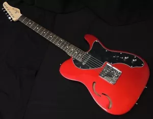 SCHECTER OL-PT-TH CAR Candy Apple Red Telecaster Thinline Type Guitar w/Gig Bag - Picture 1 of 7