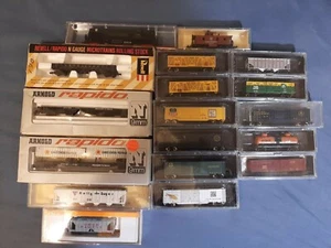 N Scale MRC, Arnold, Revell, AHM Set. 17 cars. MRC ALCO RSD 15 Diesel. Mint. - Picture 1 of 12