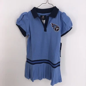 New Tennessee Titans Official NFL Infant & Toddler Girls Size Polo Dress Outfit - Picture 1 of 6