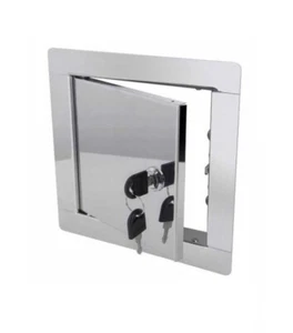 Pannello di accesso in acciaio inox con serratura chiave di ispezione revisione porta tratteggio metallico - Foto 1 di 4