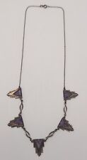 Antique Arts & Crafts 935 Sterling Silver Purple Quartz Necklace