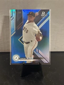 2019 Bowman Platinum Logan Webb Blue /150 #TOP-30 - Picture 1 of 2